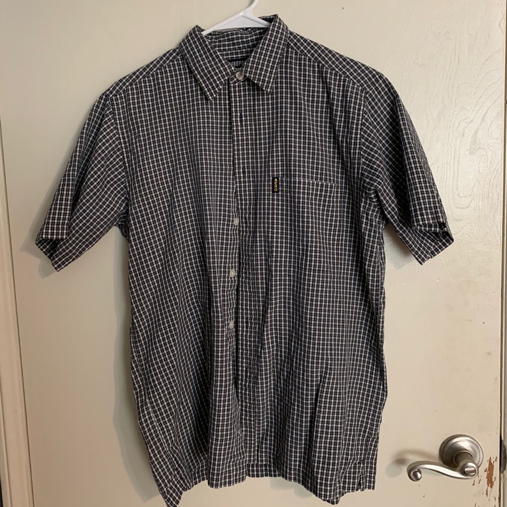 Oversized plaid button up